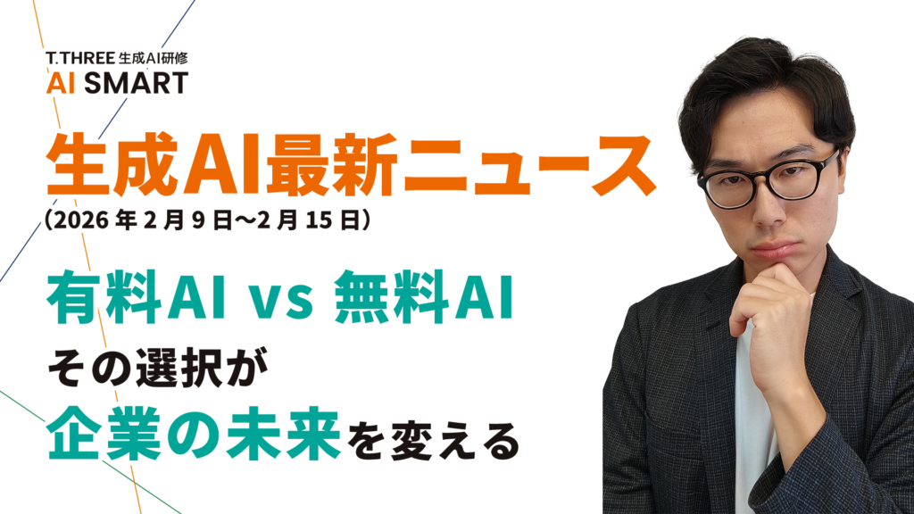Anthropic57兆円企業へ──ChatGPT広告化とClaude無料化が示す、中小企業のAI選択戦略【2026年2月第2週】 のアイキャッチ画像